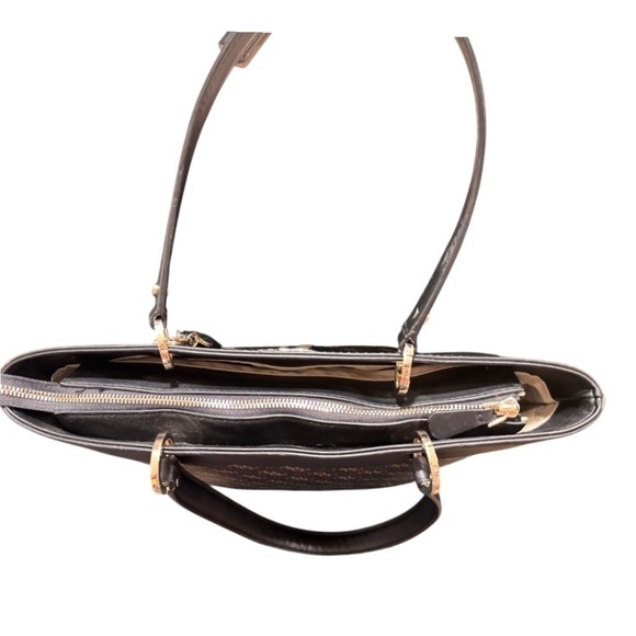 Guess 4G Noelle Tote Monogram Logo Charm Designer Handbag 14x9.5x10.3/4x5.5" EUC - Picture 6 of 13